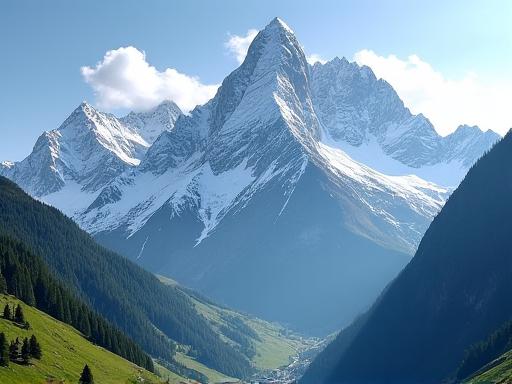 Majestätische Berge Tirols widerspiegeln Präzision und Stärke